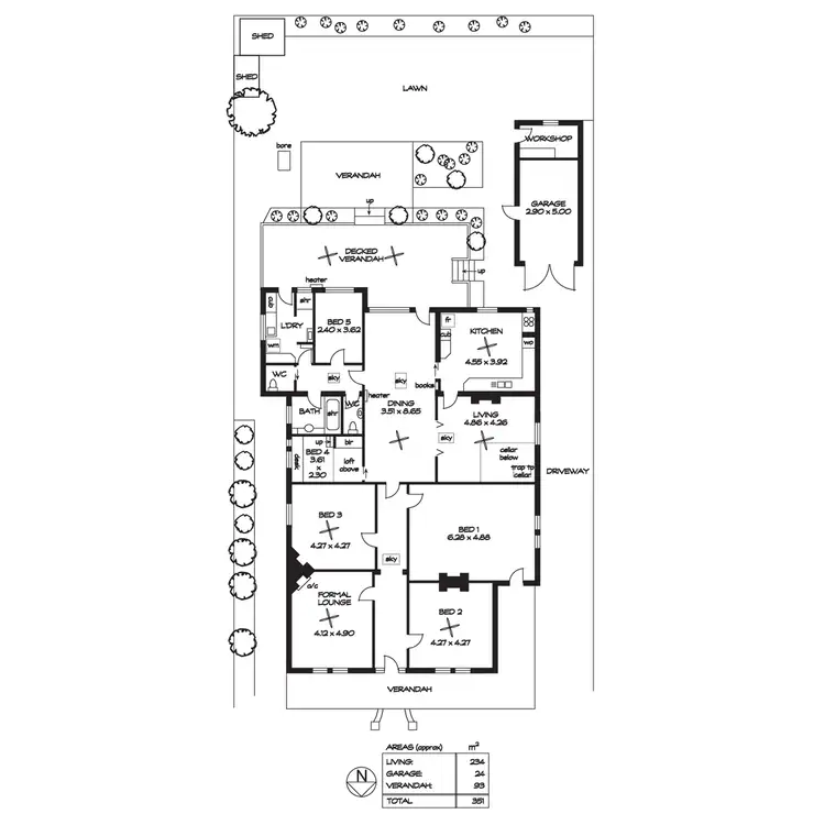Floorplan of Homely house listing, 12 Hannay Street, Largs Bay SA 5016