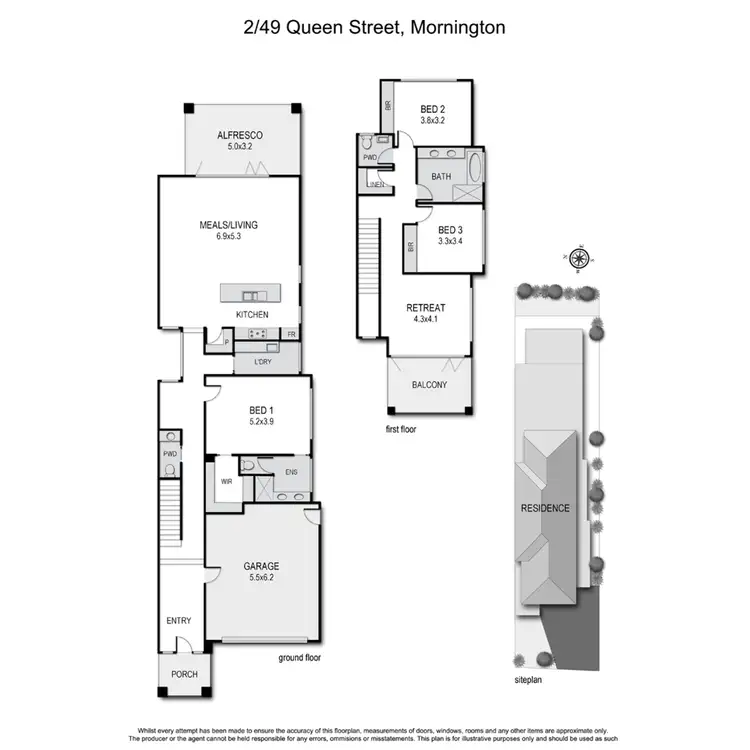 Floorplan of Homely townhouse listing, 49a Queen Street, Mornington VIC 3931