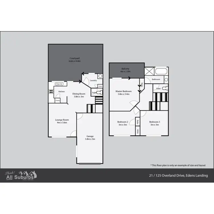 Floorplan of Homely townhouse listing, 21/125-129 Overland Drive, Edens Landing QLD 4207