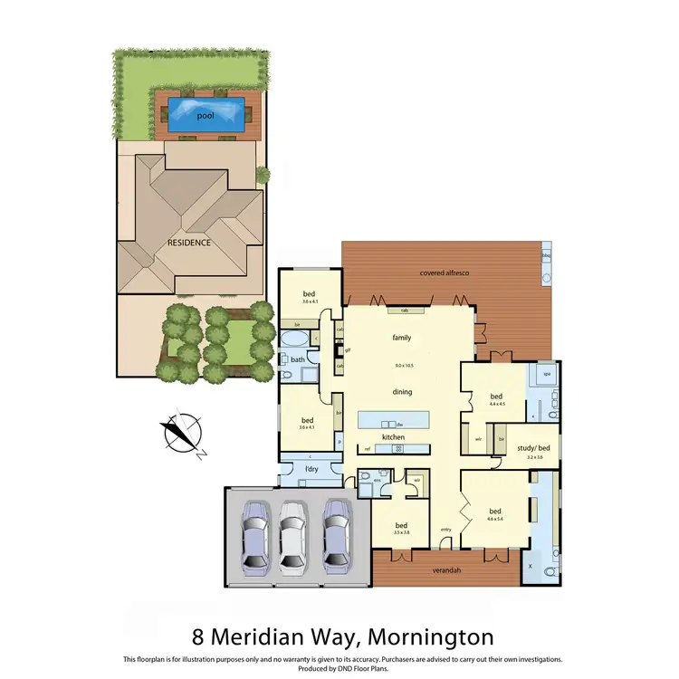 Floorplan of Homely house listing, 8 Meridian Way, Mornington VIC 3931