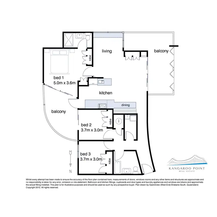 Floorplan of Homely apartment listing, 113/98 Holman Street, Kangaroo Point QLD 4169