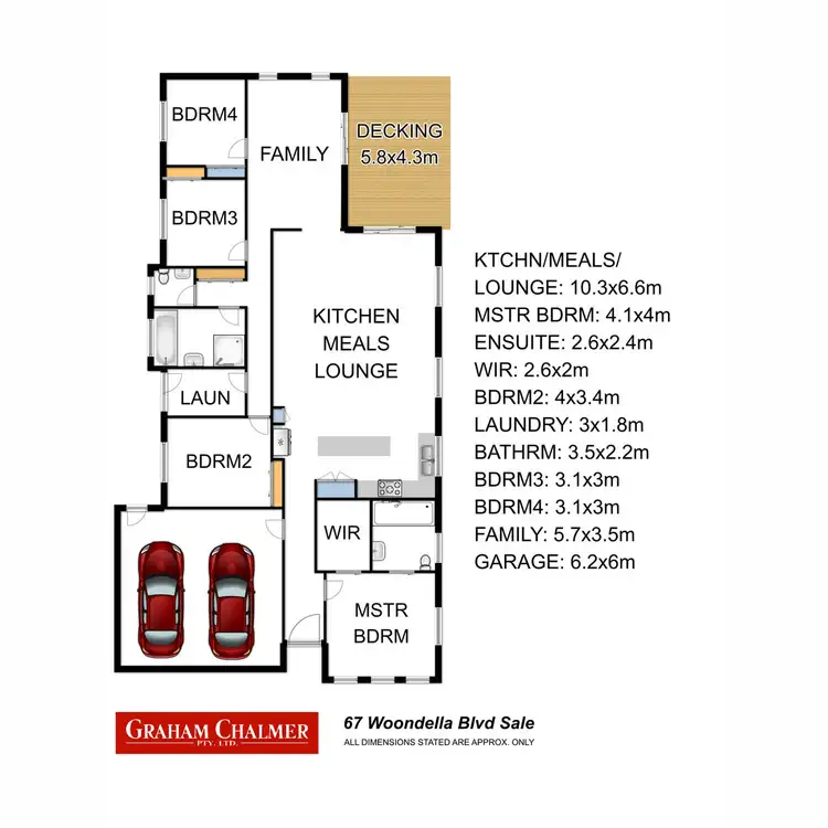 Floorplan of Homely house listing, 67 Woondella Boulevard, Sale VIC 3850