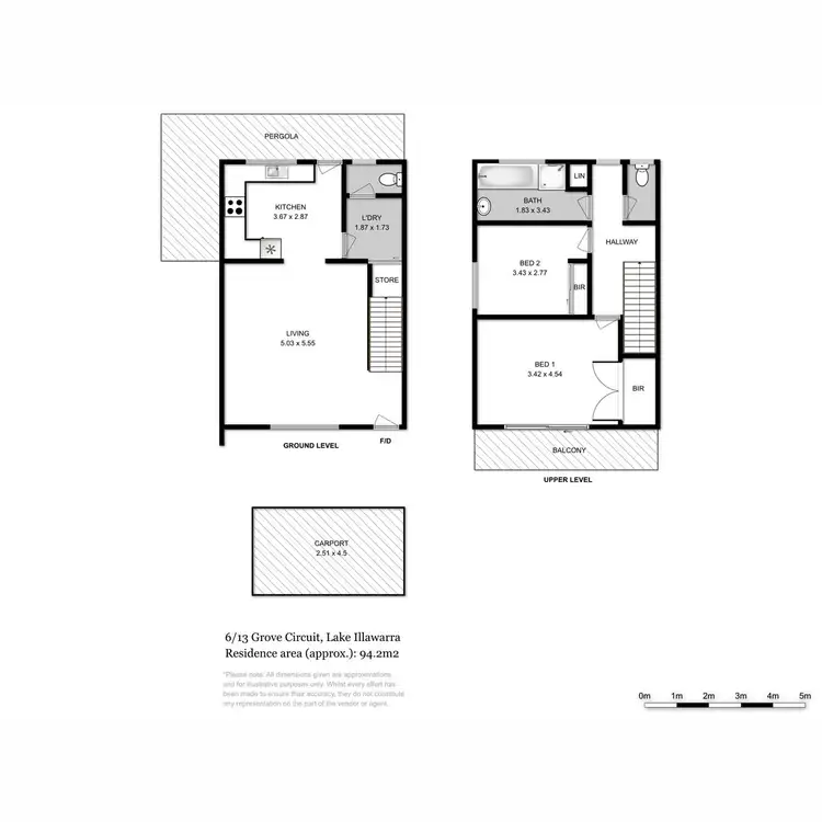 Floorplan of Homely unit listing, 6/13 Grove Circuit, Lake Illawarra NSW 2528