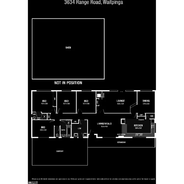 Floorplan of Homely house listing, 3634 Range Road, Waitpinga SA 5211