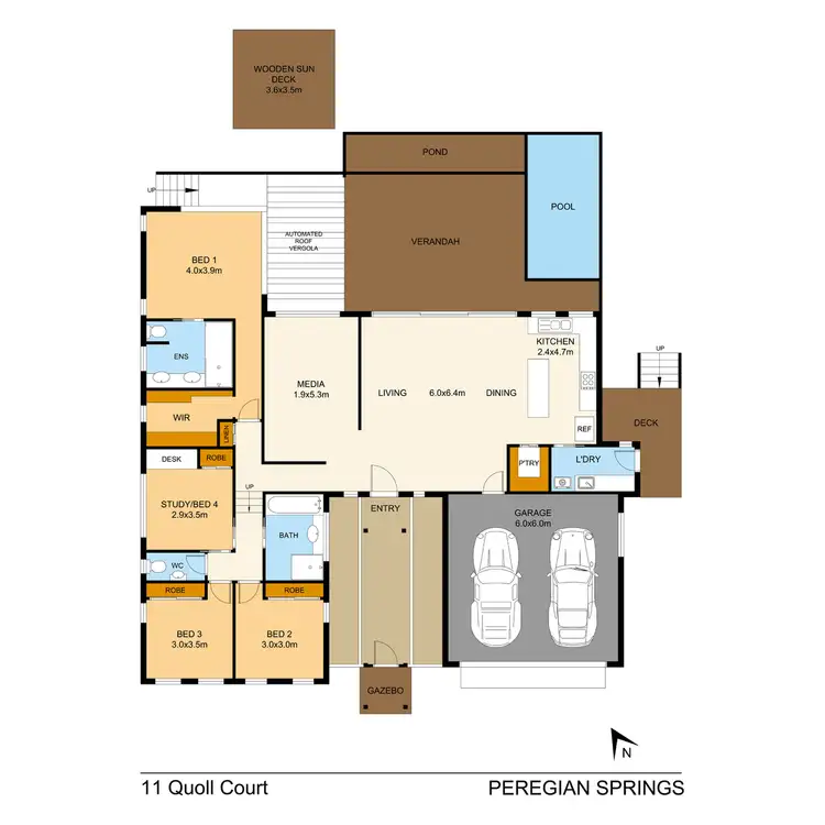 Floorplan of Homely house listing, 11 Quoll Court, Peregian Springs QLD 4573