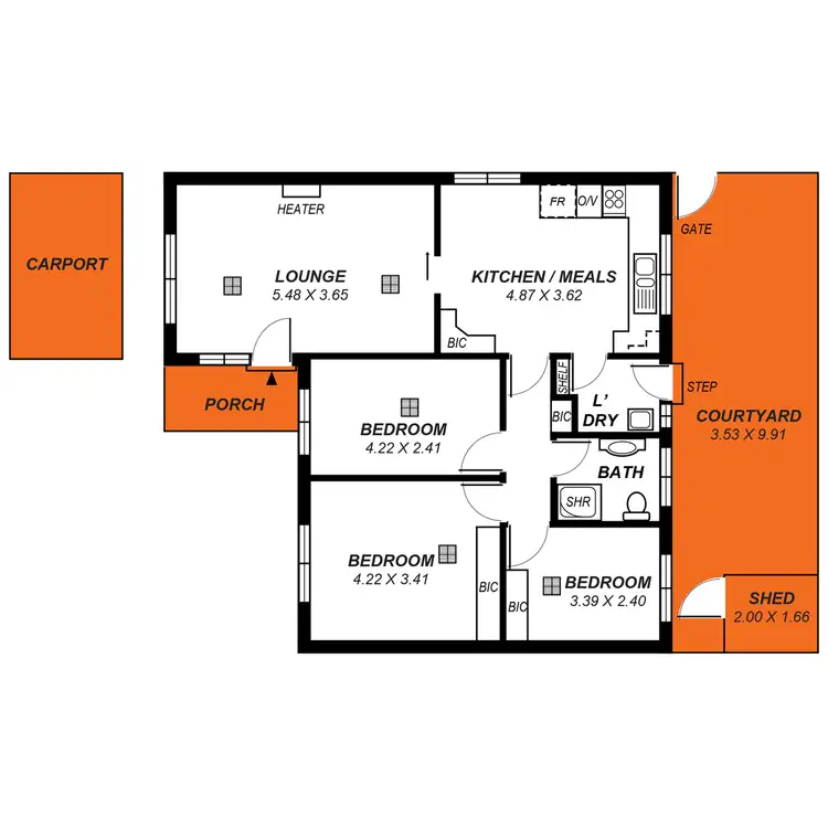 Floorplan of Homely unit listing, 4/61 Third Avenue, Forestville SA 5035