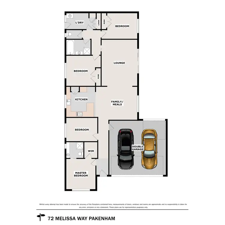 Floorplan of Homely house listing, 72 Melissa Way, Pakenham VIC 3810