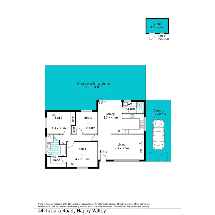 Floorplan of Homely house listing, 44 Tatiara Road, Happy Valley SA 5159