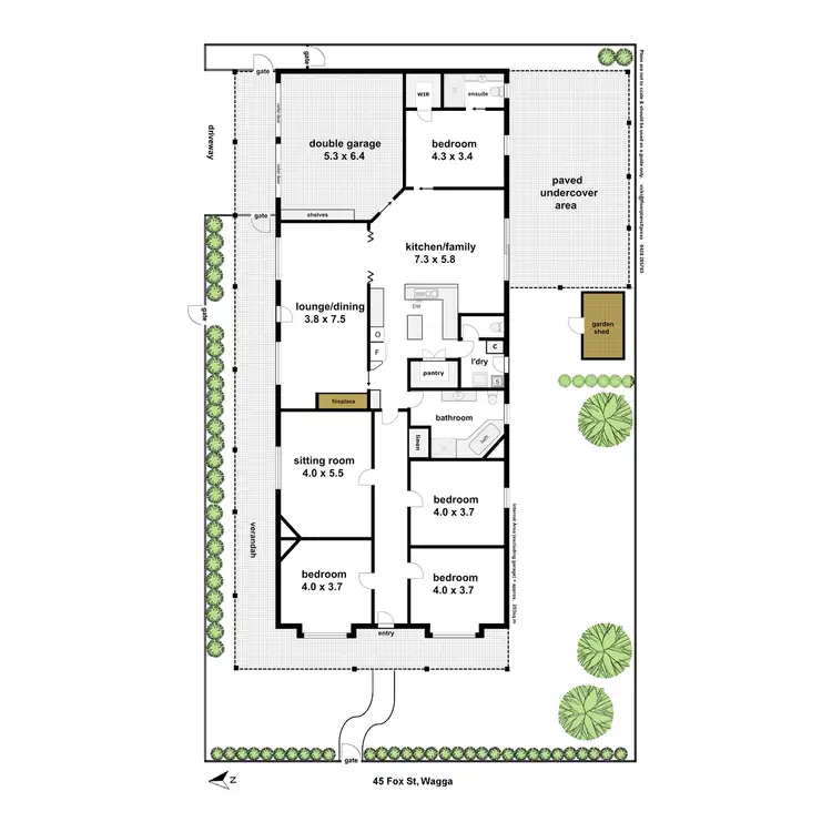 Floorplan of Homely house listing, 45 Fox Street, Wagga Wagga NSW 2650
