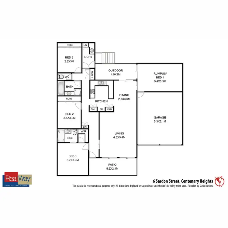 Floorplan of Homely house listing, 6 Sardon Street, Centenary Heights QLD 4350