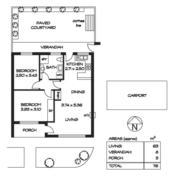 Floorplan of Homely unit listing, 3/502 Fullarton Road, Myrtle Bank SA 5064