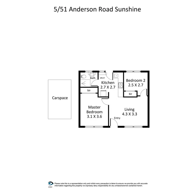 Floorplan of Homely unit listing, 5/51 Anderson Road, Sunshine VIC 3020