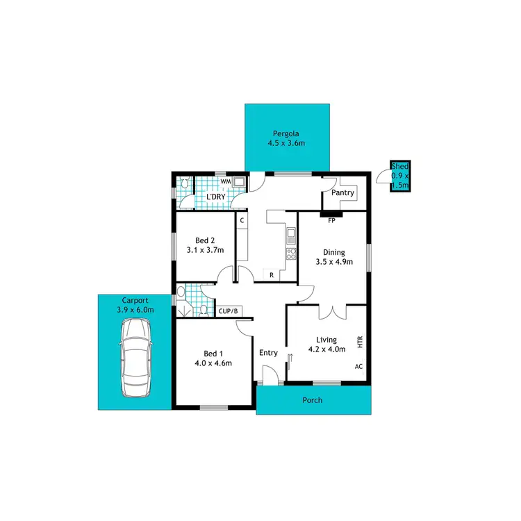 Floorplan of Homely house listing, 12 Charles Street, Plympton SA 5038