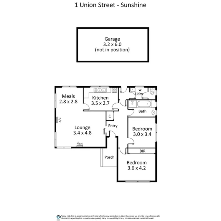 Floorplan of Homely house listing, 1 Union Street, Sunshine VIC 3020