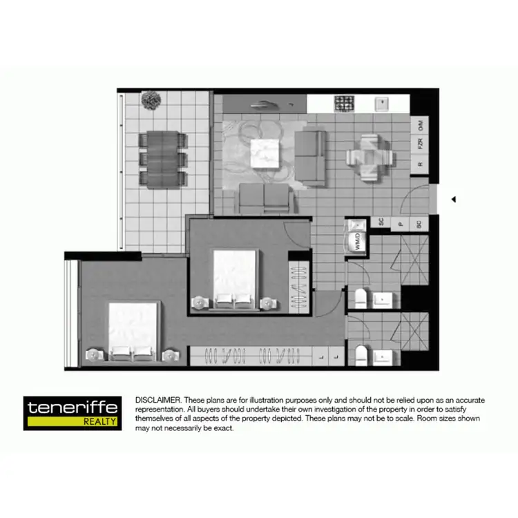 Floorplan of Homely apartment listing, 27 Cunningham St, Newstead QLD 4006
