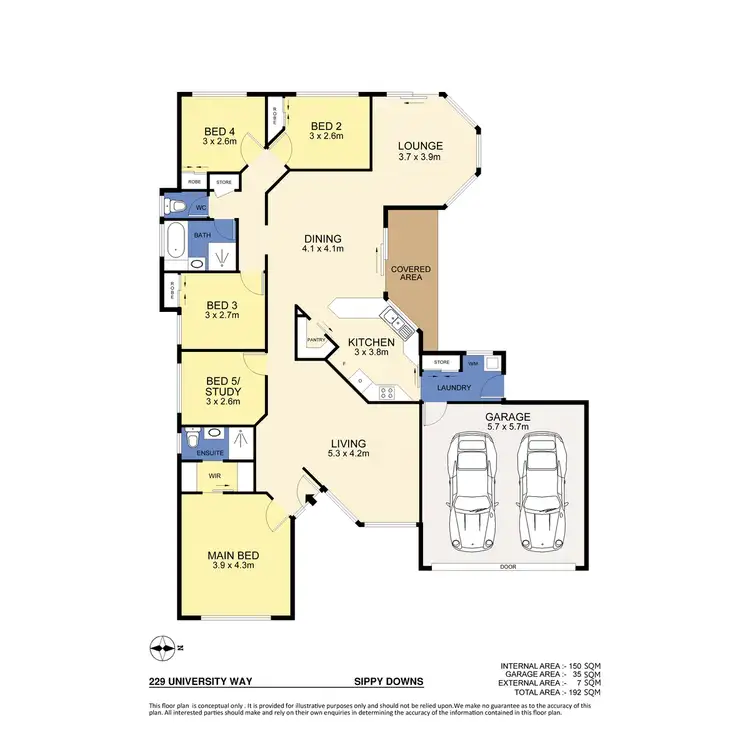 Floorplan of Homely house listing, 229 University Way, Sippy Downs QLD 4556