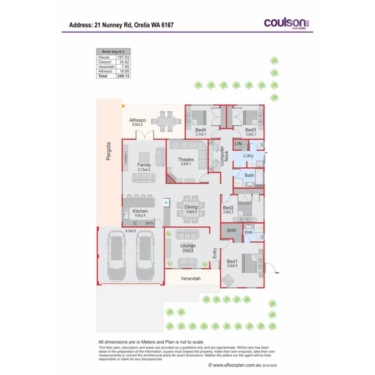 Floorplan of Homely house listing, 21 Nunney Road, Orelia WA 6167