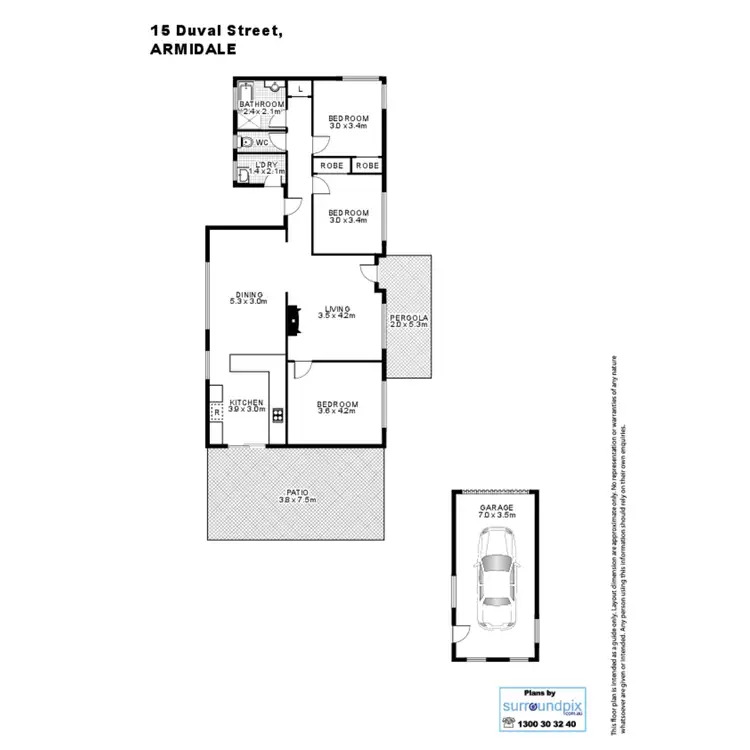 Floorplan of Homely house listing, 15 Duval Street, Armidale NSW 2350