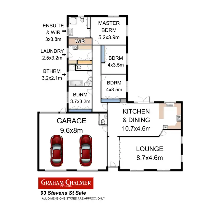 Floorplan of Homely house listing, 93 Stevens Street, Sale VIC 3850