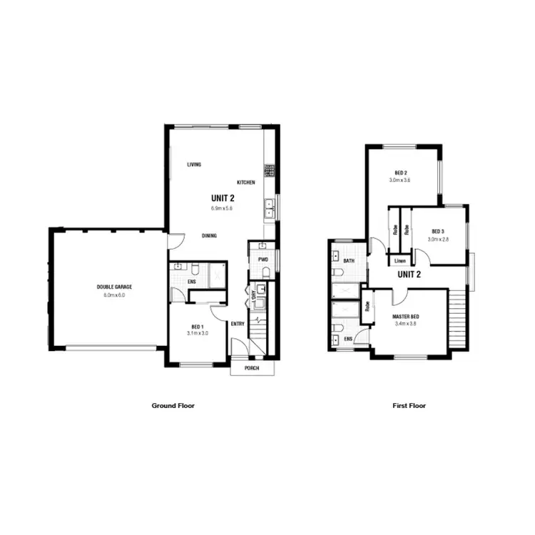 Floorplan of Homely townhouse listing, 2, 3/1 Bowen Road, Doncaster East VIC 3109