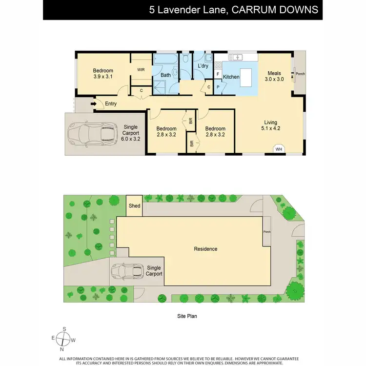 Floorplan of Homely house listing, 5 Lavender Lane, Carrum Downs VIC 3201