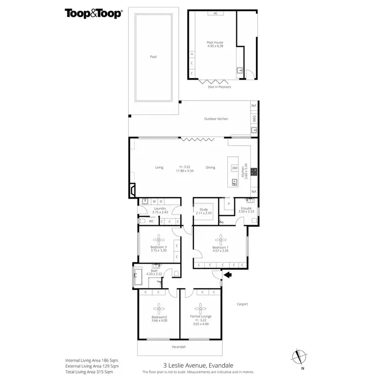 Floorplan of Homely house listing, 3 Leslie Avenue, Evandale SA 5069