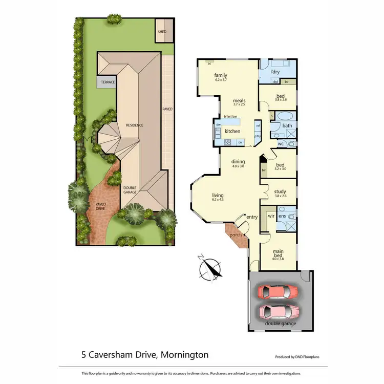 Floorplan of Homely house listing, 5 Caversham Drive, Mornington VIC 3931
