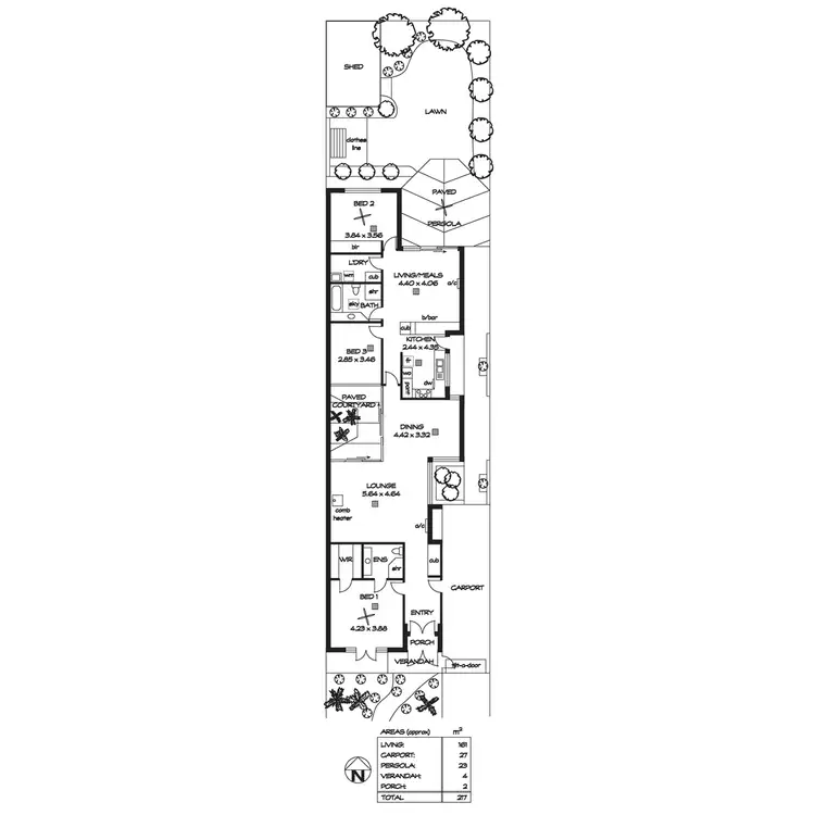 Floorplan of Homely semi-detached listing, 11B Chatsworth Grove, Toorak Gardens SA 5065