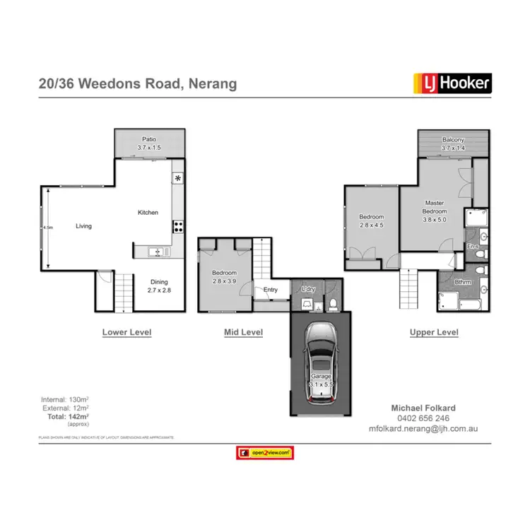 Floorplan of Homely townhouse listing, 20/36 Weedons Road, Nerang QLD 4211