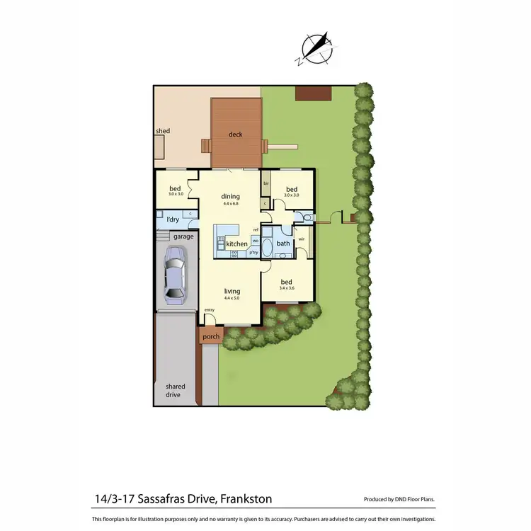 Floorplan of Homely unit listing, 14/3-17 Sassafras Drive, Frankston VIC 3199