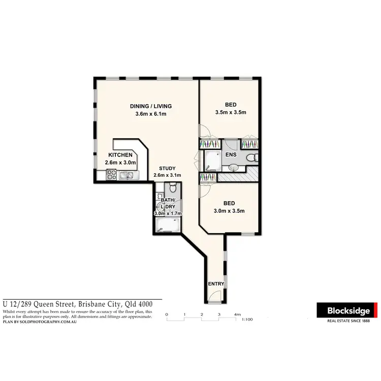 Floorplan of Homely apartment listing, 12/289 Queen Street, Brisbane City QLD 4000