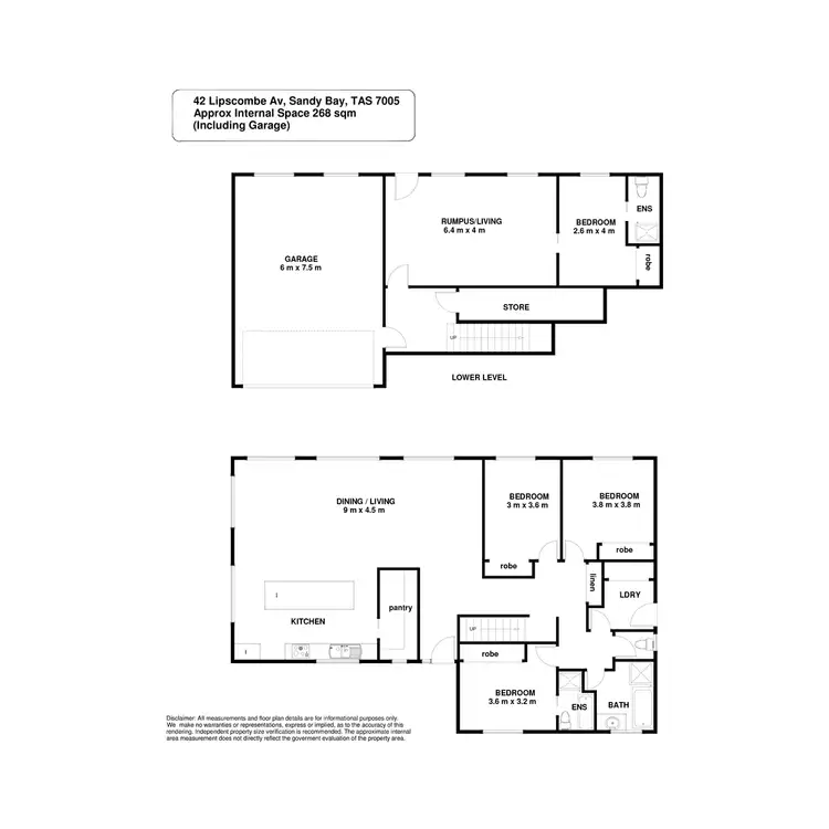 Floorplan of Homely house listing, 42 Lipscombe Avenue, Sandy Bay TAS 7005