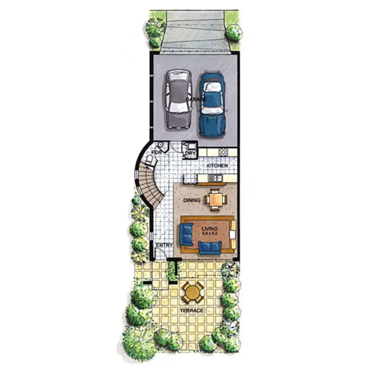 Floorplan of Homely townhouse listing, 60/28 Amazons Place, Jindalee QLD 4074