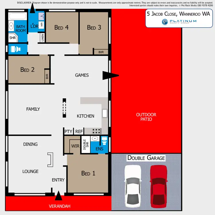 Floorplan of Homely house listing, 5 Jacob Close, Wanneroo WA 6065