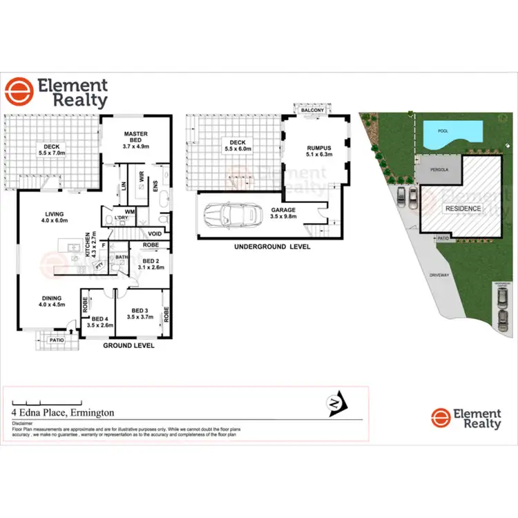 Floorplan of Homely house listing, 4 Edna Place, Ermington NSW 2115