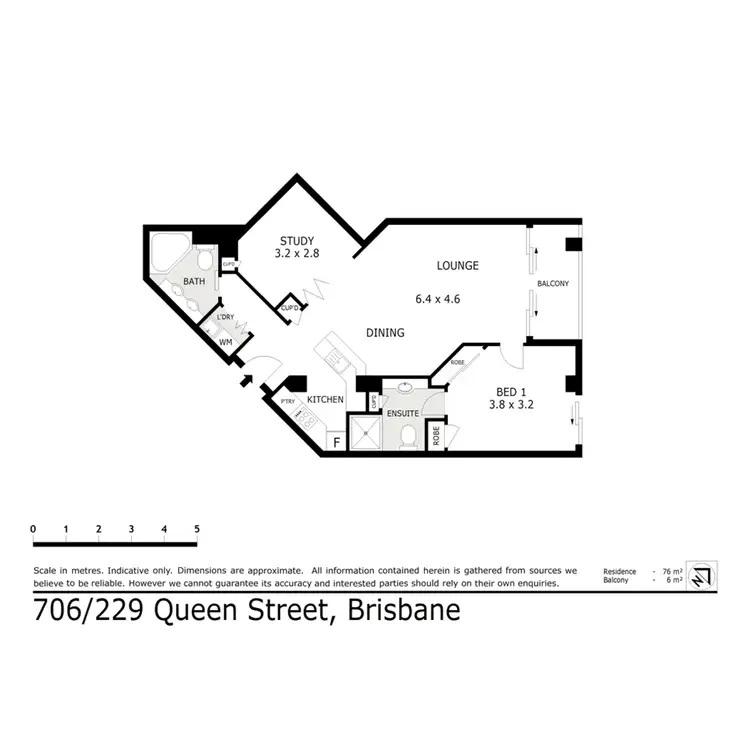 Floorplan of Homely unit listing, 706/229 Queen Street, Brisbane City QLD 4000