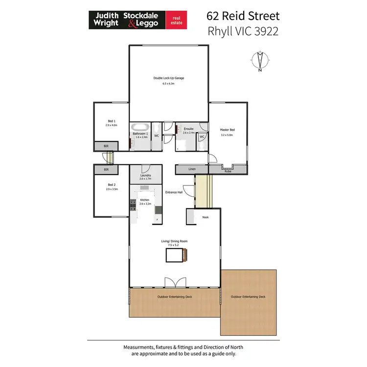 Floorplan of Homely house listing, 62 Reid Street, Rhyll VIC 3923