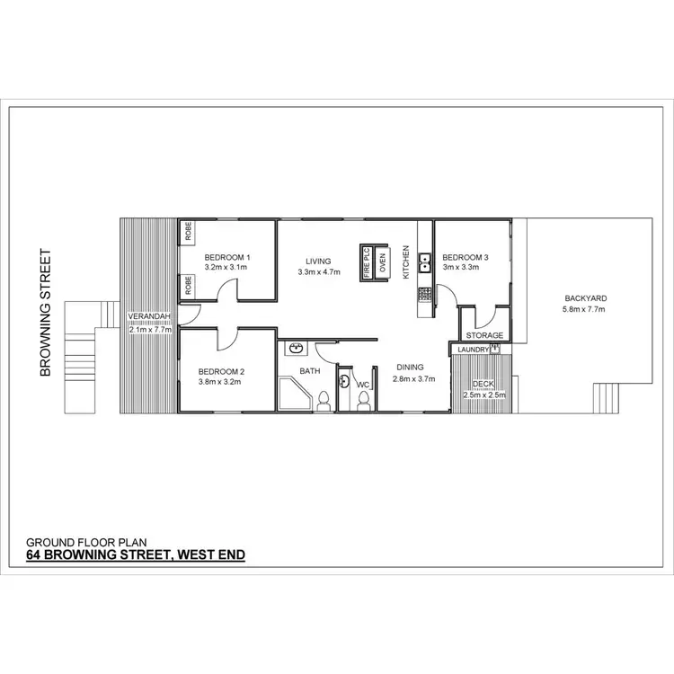 Floorplan of Homely house listing, 1/64 Browning Street, South Brisbane QLD 4101
