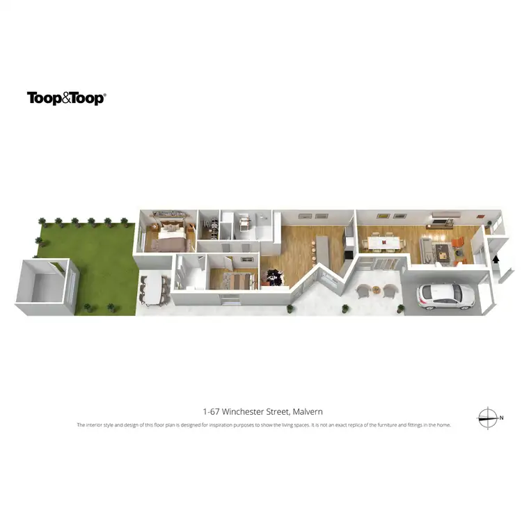 Floorplan of Homely semi-detached listing, 67 Winchester Street, Malvern SA 5061