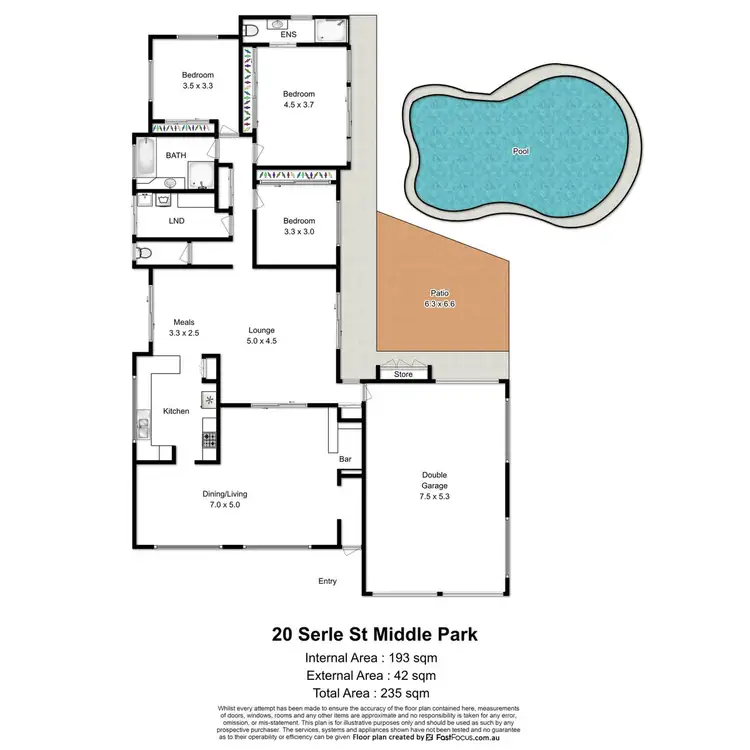 Floorplan of Homely house listing, 20 Serle Street, Middle Park QLD 4074