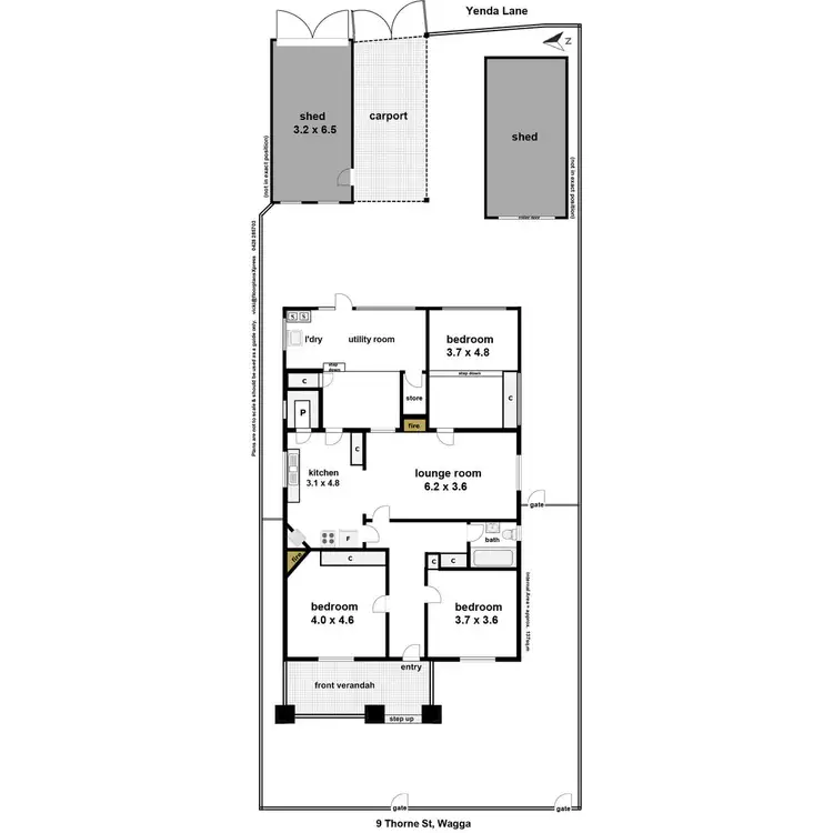 Floorplan of Homely house listing, 9 Thorne Street, Wagga Wagga NSW 2650
