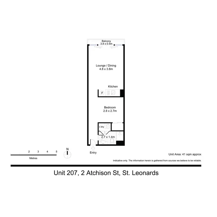 Floorplan of Homely apartment listing, 207/2-4 Atchison Street, St Leonards NSW 2065