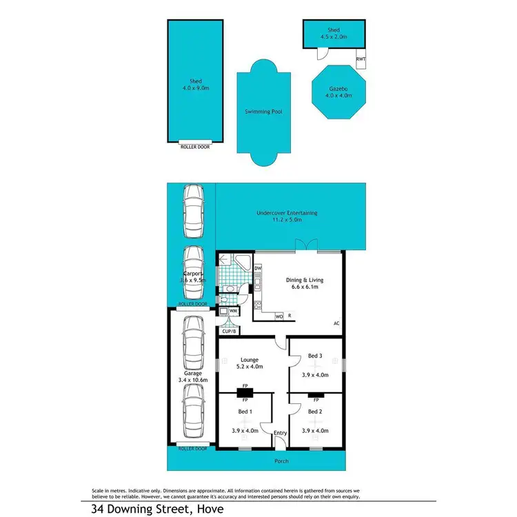 Floorplan of Homely house listing, 34 Downing Street, Hove SA 5048