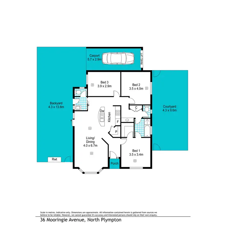 Floorplan of Homely house listing, 36 Mooringe Avenue, North Plympton SA 5037