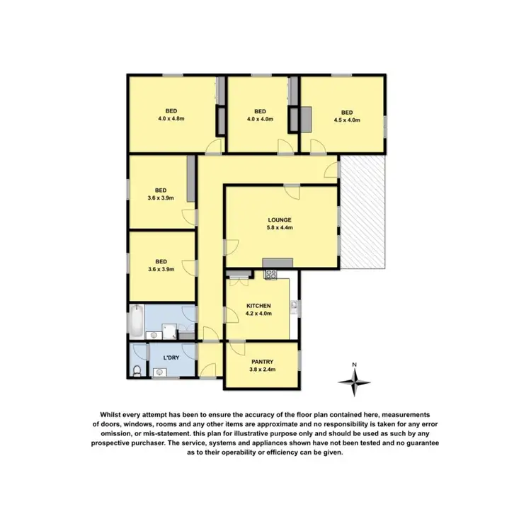 Floorplan of Homely house listing, 16 Lang Street, Beeac VIC 3251