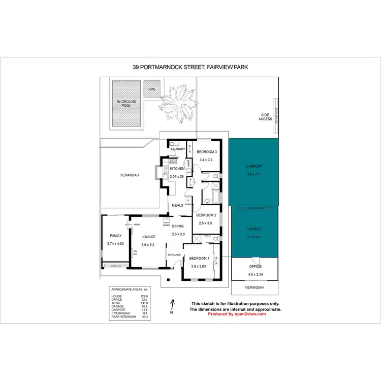 Floorplan of Homely house listing, 39 Portmarnock Street, Fairview Park SA 5126