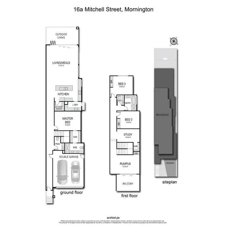 Floorplan of Homely house listing, 16a Mitchell Street, Mornington VIC 3931