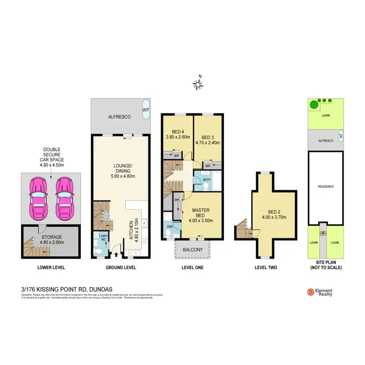 Floorplan of Homely townhouse listing, 3/176 Kissing Point Road, Dundas NSW 2117