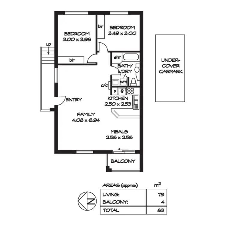 Floorplan of Homely apartment listing, 37/55 Melbourne Street, North Adelaide SA 5006