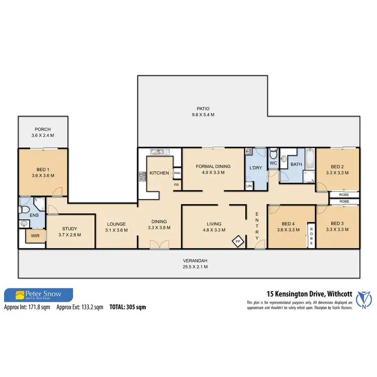 Floorplan of Homely house listing, 15 Kensington Drive, Withcott QLD 4352